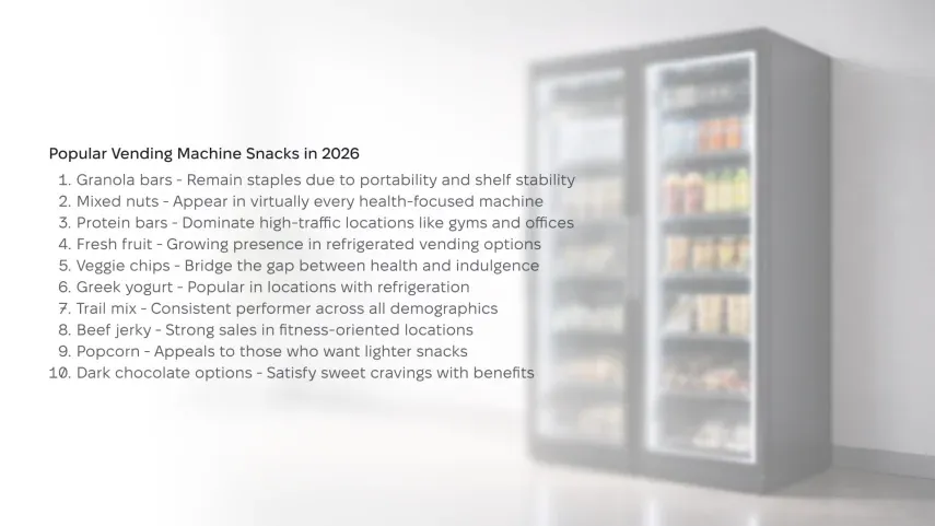 Popular micromarket / vending machine snack in 2026