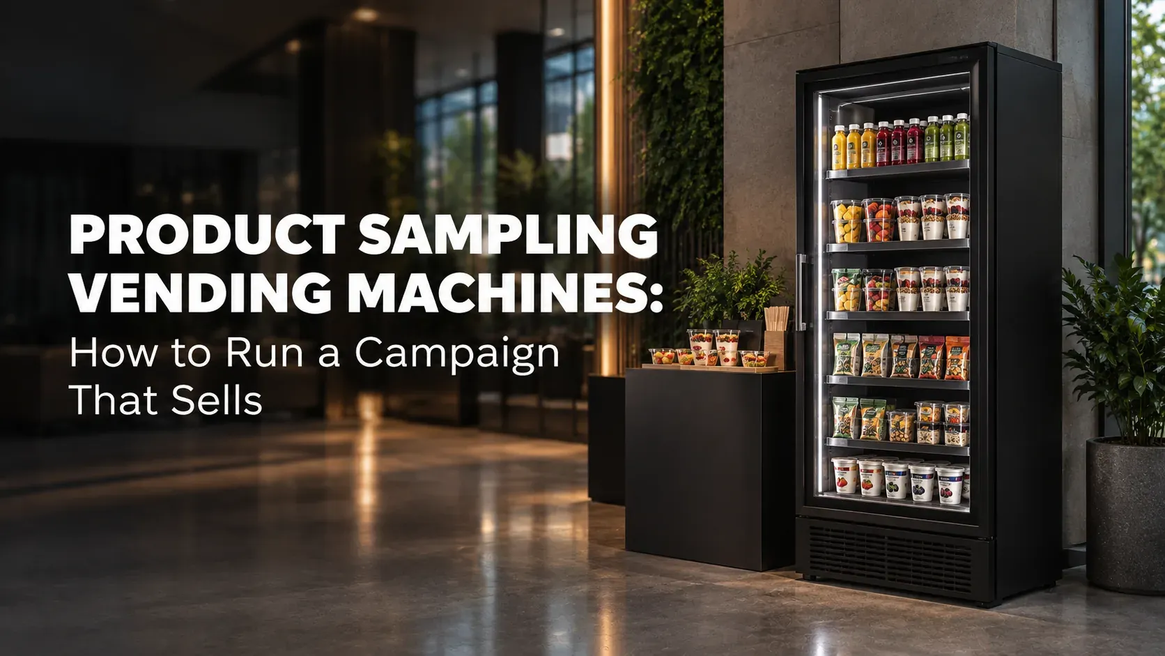 Product sampling vending machines for a campaign that sells